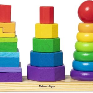 Melissa & Doug Apilador Geométrico con 25 piezas