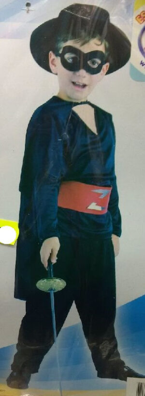 DISFRAZ ZORRO BANDIDO 7-9 AÑOS