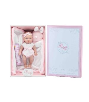 BEBÉ 28 CM. CON MANTITA CONEJITO