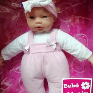 BEBE LLORON CON PETO ROSA 40CM