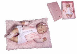 MUÑECA REBORN 50CM PELELE Y REBECA LANA ROSA