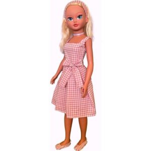 MUÑECA TU PRINCESA TRAJE VICHY (100CM)