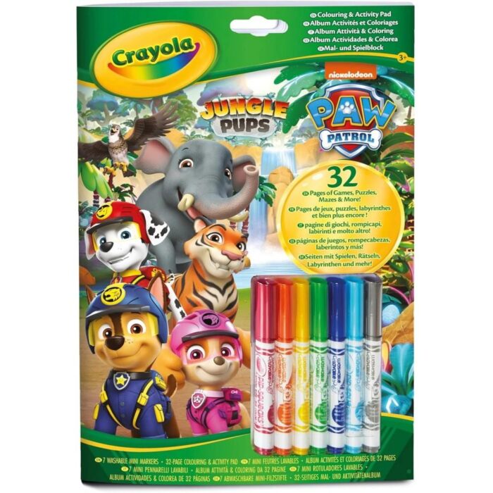 CRAYOLA LIBRO DE ACTIVIDADES PAW PATROL CON 7 ROTULADORES - Imagen 3