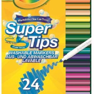 24 ROTULADORES SUPER PUNTA LAVABLES