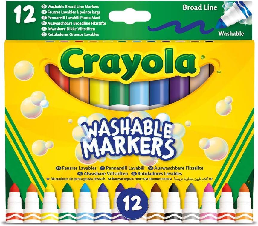 12 ROTULADORES SUPER LAVABLES MAXI PUNTA CRAYOLA - Imagen 2