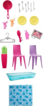 CASA DE MUÑECAS DE BARBIE C/MUEBLES Y ACCESORIOS - Imagen 5