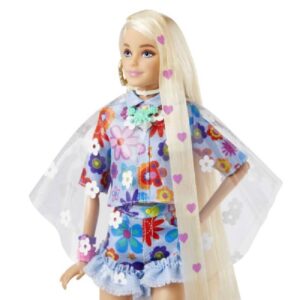 BARBIE EXTRA MUÑECA Y MASCOTA FLOWER POWER