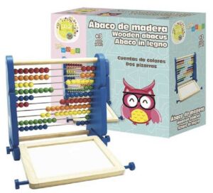 ÁBACO DE MADERA CON PIZARRA