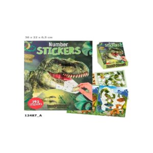 DINO WORLD LIBRO DE PEGATINAS POR NUMEROS