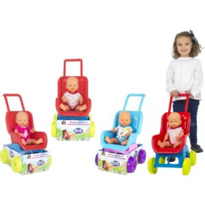 SILLA+MUÑECA 35 CM 2X1 VINILO (SURTIDO)