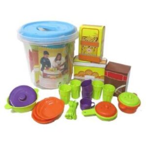 SET CUBO ACCESORIOS MENAJE 34 PIEZAS