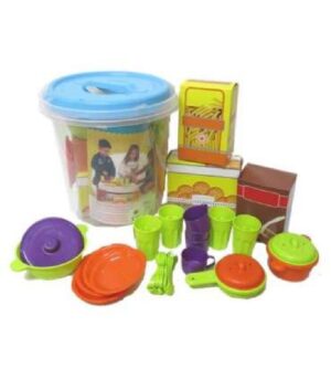 SET CUBO ACCESORIOS MENAJE 34 PIEZAS