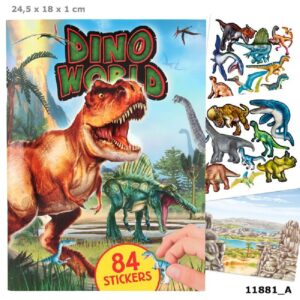 DINO WORLD CON PEGATINAS EN RELIEVE