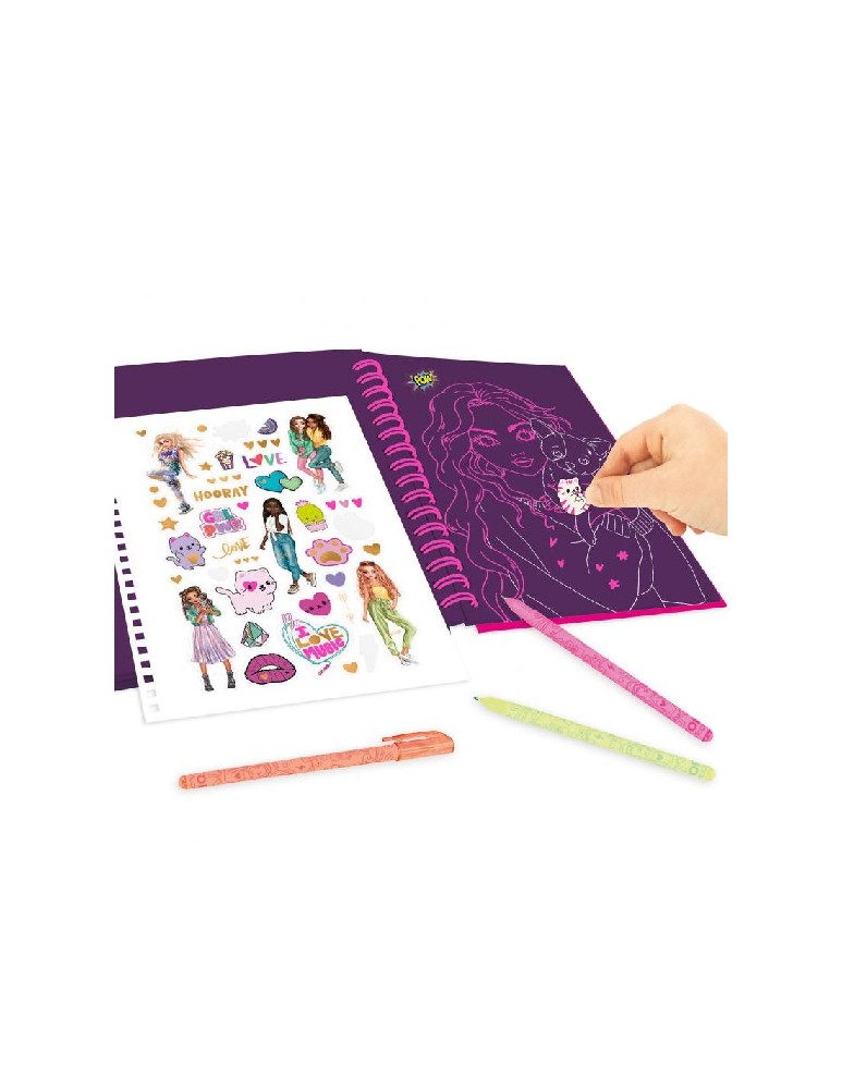 TOPModel Doodle Book neón con set de bolígrafos neón - Imagen 3