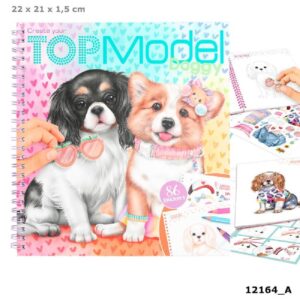 CREATE YOUR TOPMODEL DOGGY COLOURING BOOK