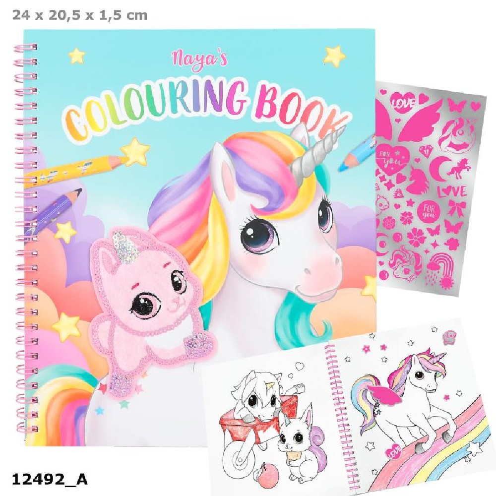 YLVI LIBRO DE COLOREAR CON UNICORNIO Y LENTEJUELAS