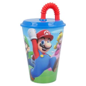 VASO CAÑA EASY PAJITA  430 ML SUPER MARIO