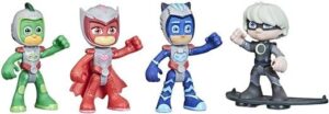 PJ MASKS - HEROES VRS VILLANOS 4 FIGURAS MISION VUELA ALTO