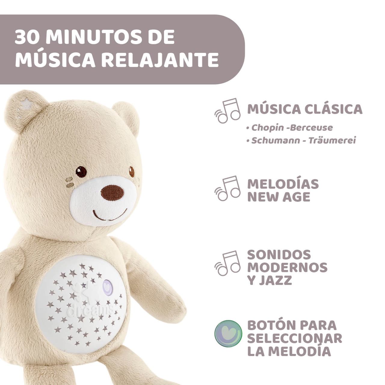 OSO PROYECTOR BABY BEAR MARRON - Imagen 4