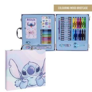 Set Papelería Coloreable Maletín Stitch