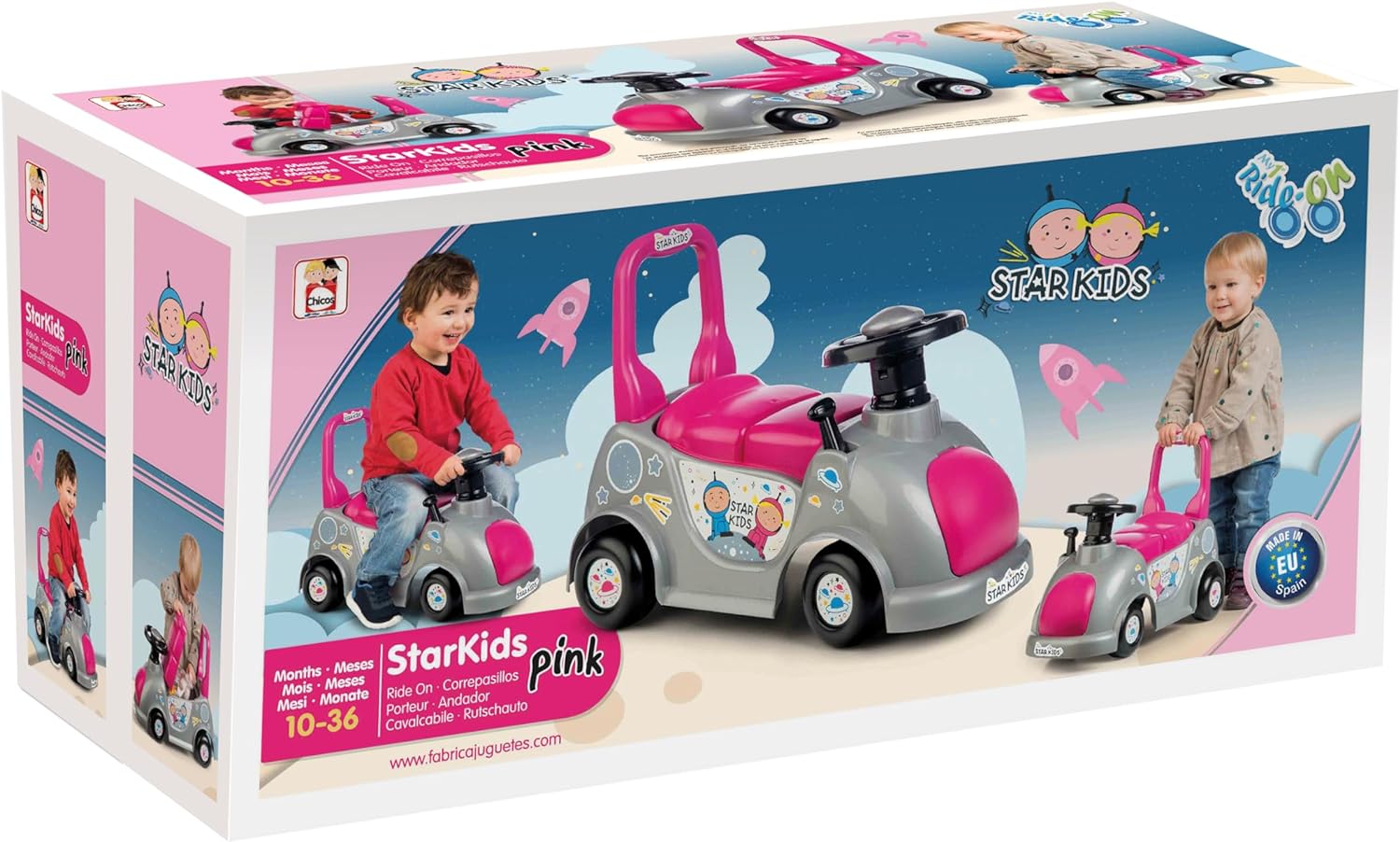 orrepasillos Starkids rosa andador y correpasillos con cajón - Imagen 3