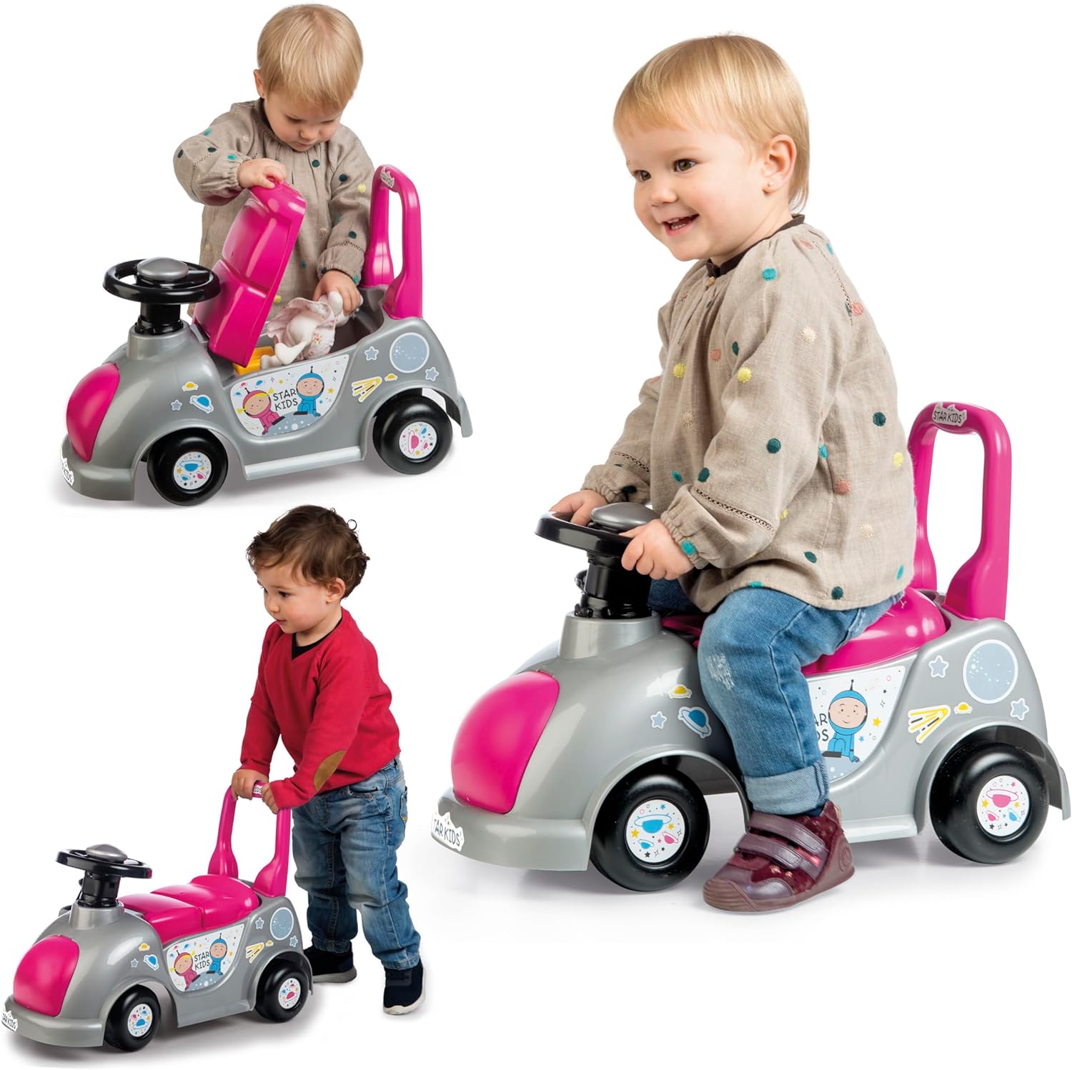 orrepasillos Starkids rosa andador y correpasillos con cajón - Imagen 4