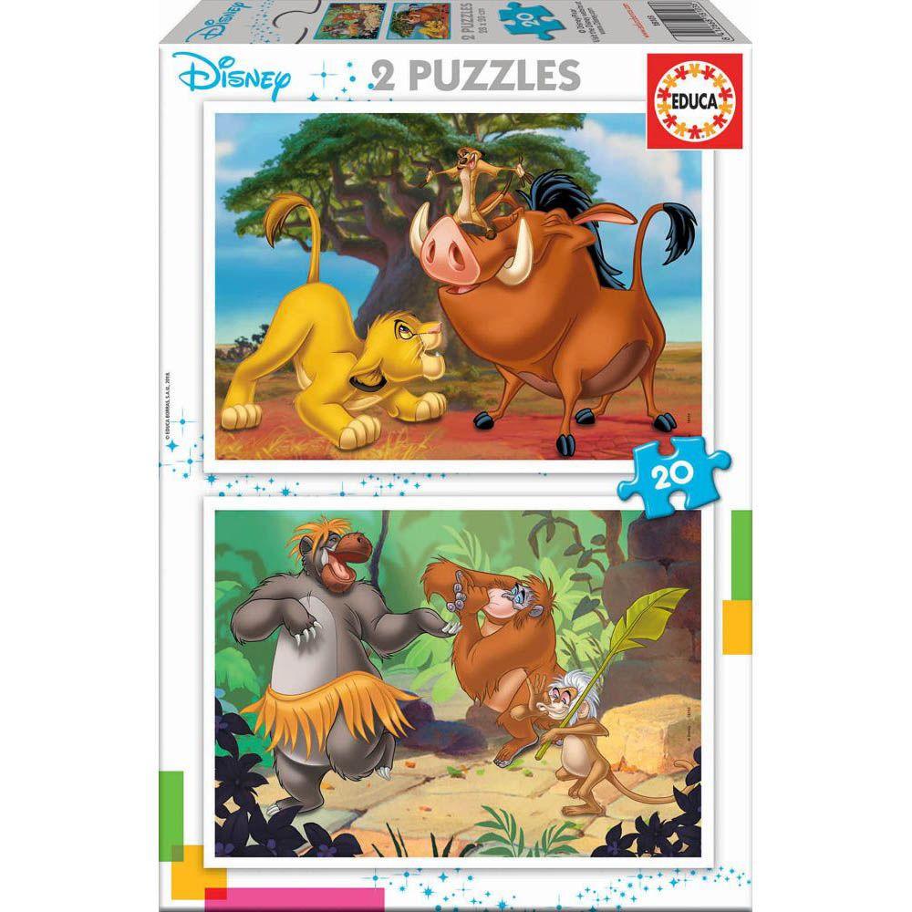 Puzzle 2x20 disney animals