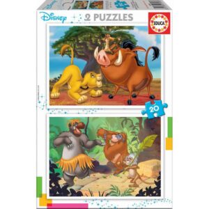 Puzzle 2x20 disney animals