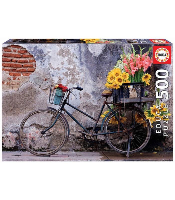 Puzzle 500 bicicleta con flores