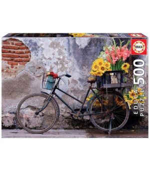 Puzzle 500 bicicleta con flores