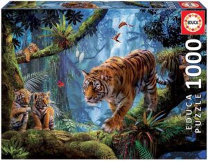 Puzzle 1000 tigres en el árbol
