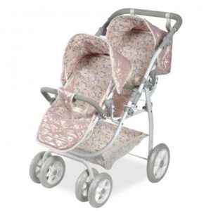 Coche gemelar fantasy 45x70x73 cm c/bolso (altura manillar: 47-77 cm).