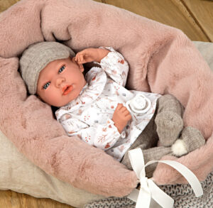 Elegance 40 cm andie gris c/cojin lactancia (muñeco de peso).