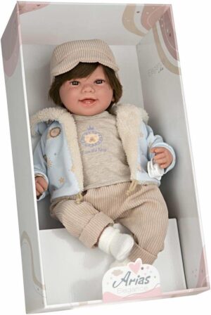 Elegance 45 cm zoe beige c/pelo c/mecanismo risa.