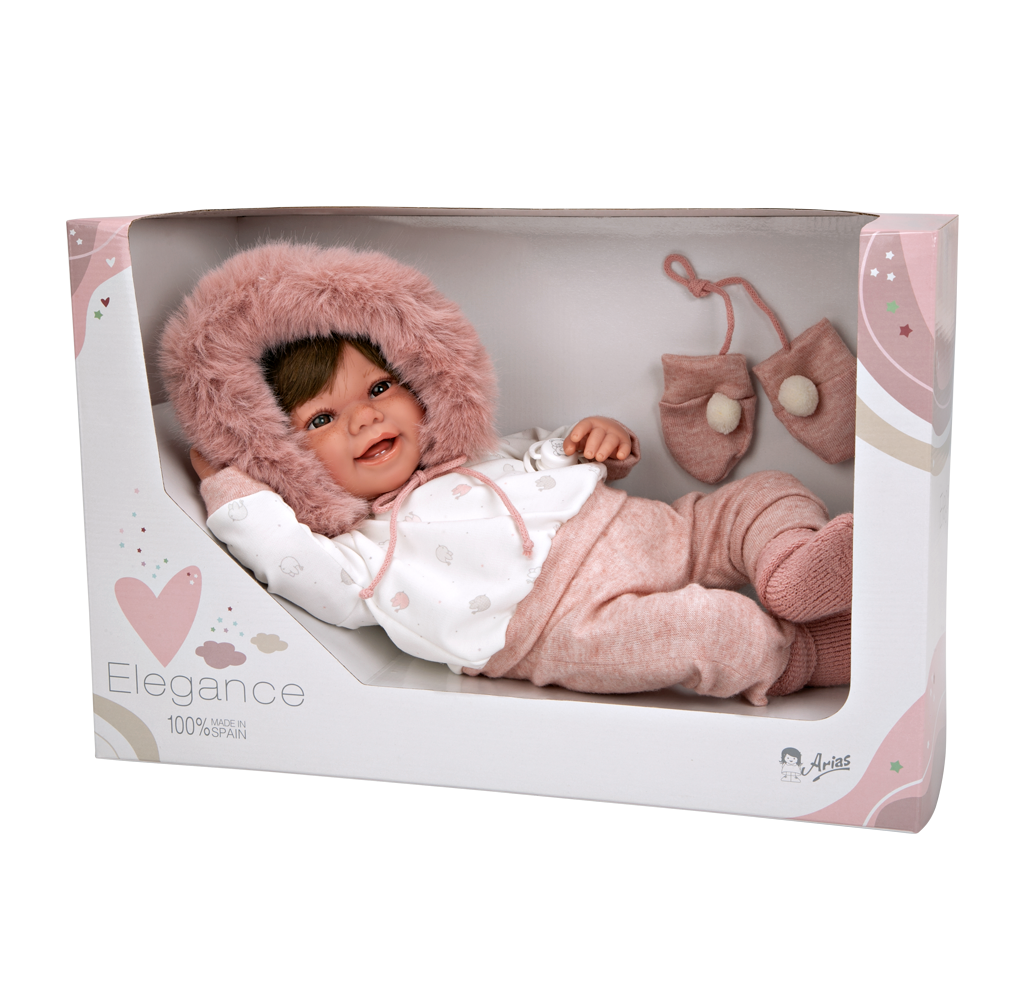 Elegance 45 cm zoe rosa c/manoplas (muñeco de peso). - Imagen 6