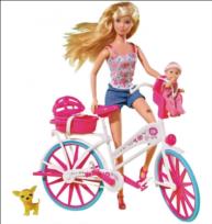 Steffi Love con bicicleta