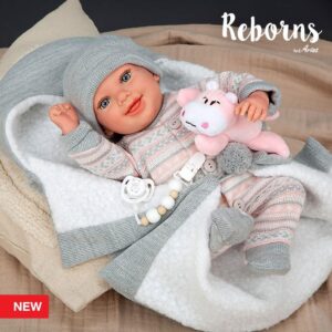 Arias Reborn 40 cm Nadia Rosa con mantaArias Reborn 40 cm Nadia Rosa com Manta