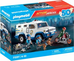 Transporte dinero policía action heroes 71597 playmobil