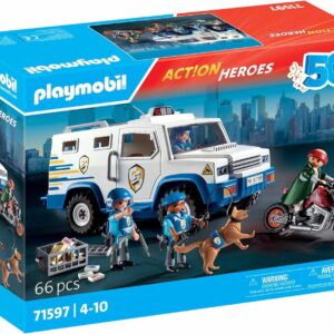 Transporte dinero policía action heroes 71597 playmobil