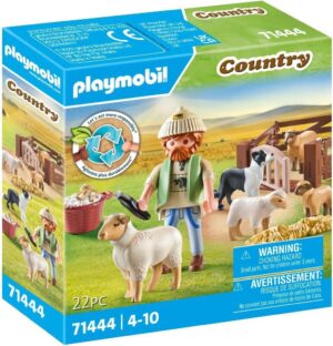 Pastor con rebaño de ovejas playmobil country 71444.