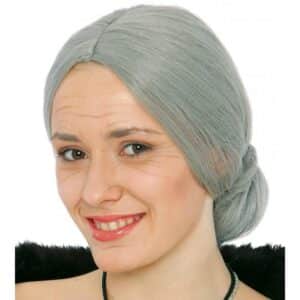 PELUCA VIEJA ABUELA MOÑO GRIS