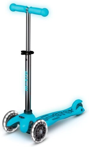 Patinete mini Micro deluxe glow led aqua 3 ruedas