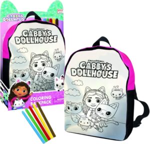 Casa Muñecas Gabby Mochila para Colorear