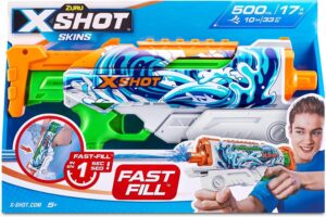 Pistola de agua X-Shot Skins Hyperload Fas-Fill 34x17x6cm - Modelos surtidos
