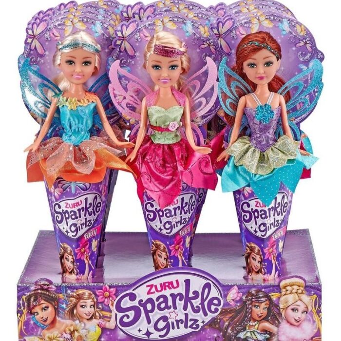 Muñeca princesa hada en cono Sparkle, 25 cm - Imagen 1