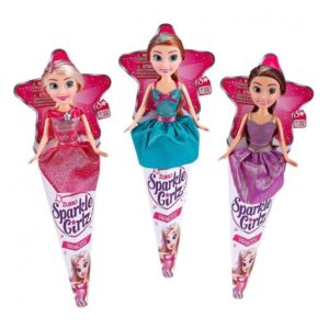 Muñeca Sparkle Princesas, 26cm - Expositor 12 piezas
