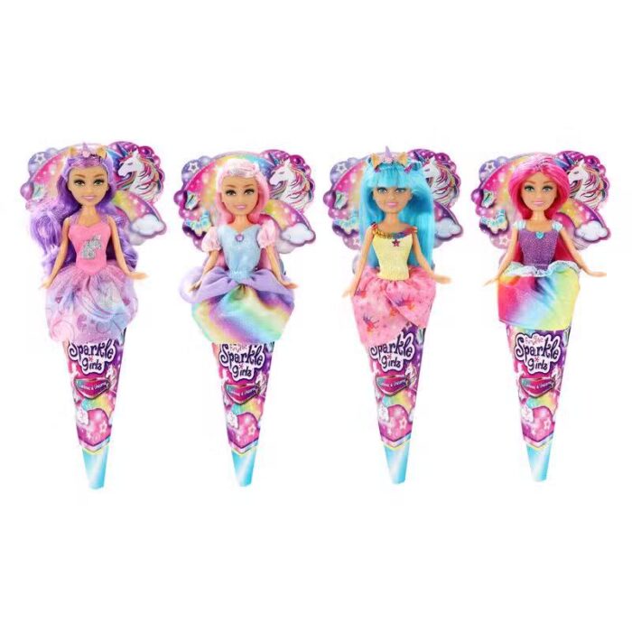 Muñeca Sparkle Girlz Princesas Unicornio,25 cm en cono - Imagen 1