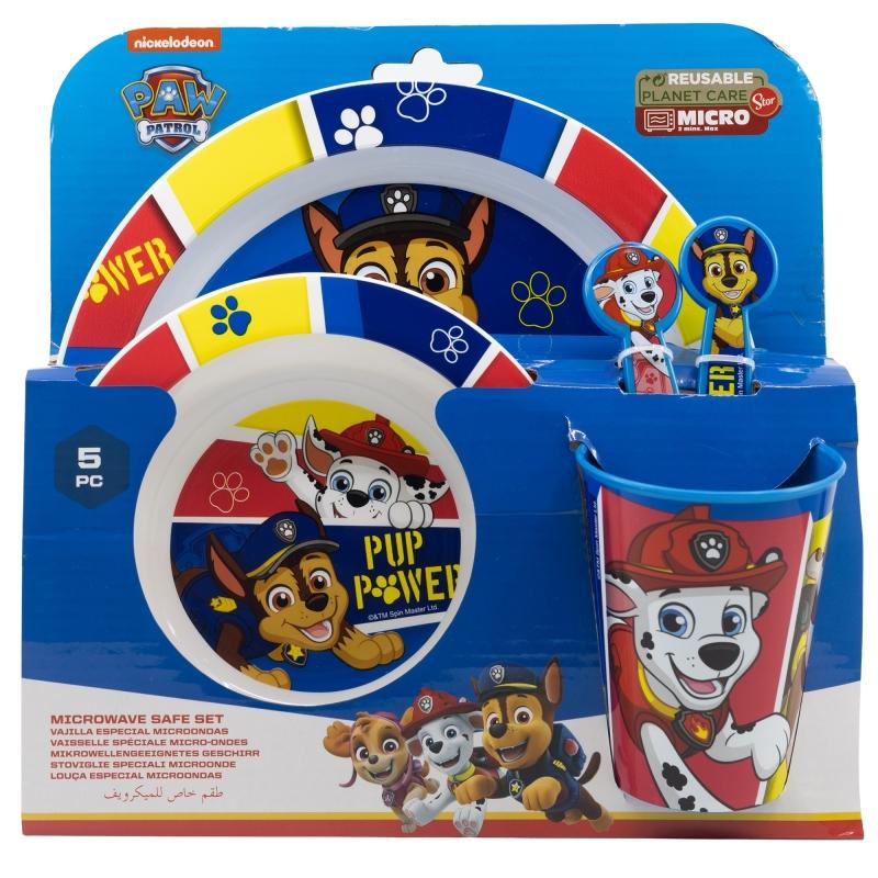 Paw Patrol Set vajilla infantil reutilizable