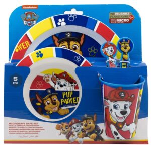 Paw Patrol Set vajilla infantil reutilizable
