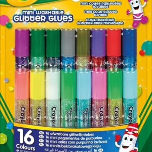 16 mini pegamentos de purpurina lavables